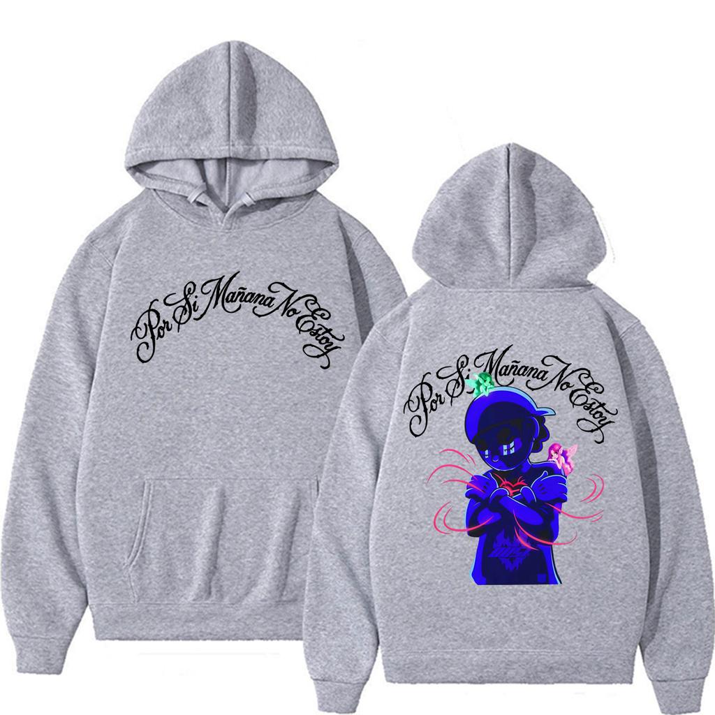 Omar Courtz Por Si Manana No Estoy Tour Felpe Uomo Donna Moda Hip Hop Felpa Retro Felpa con Cappuccio a Manica Lunga