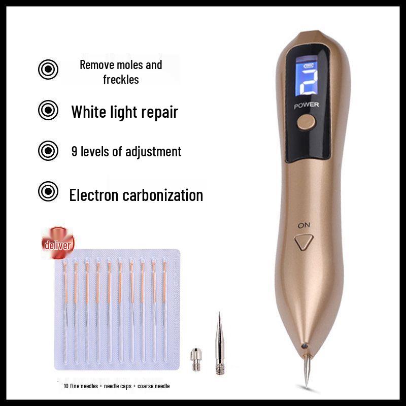 Home Use LCD 9-Speed Mole & Spot Removal Pen - White Beauty Instrument