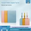 Multi-color PU Leather Passport Cover & Luggage Tag Set, Customizable Logo.