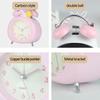 Cute Cartoon Alarm Clock Kids Students Bell Alarm Clock Child Desk Table Clock Night Light Needle Clocks Birthday Gifts