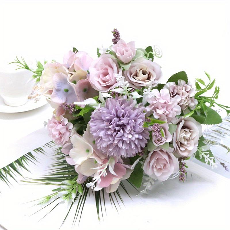 

Simulated Rose Wedding Bouquet Perfect for Outdoor Garden Decor, Mother s Day, Home Decor Holiday Parties фиолетовый