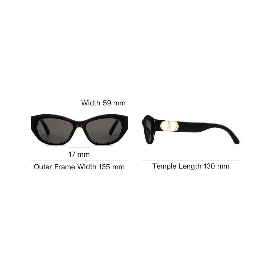 Dior Hollow Logo Irregular Frame Sunglasses Women Sunglasses Black 30MTB5UXR10A0