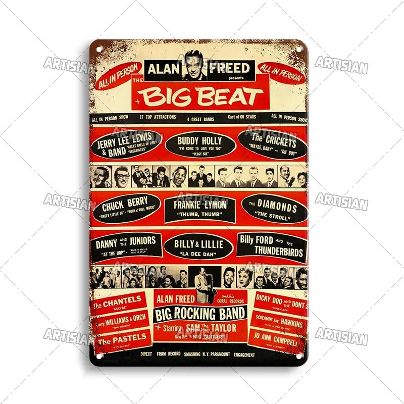 Aged Metal Poster Music Decorative Plate Classic Metal Plaque Rock Wall Plate Bar Garage Cafe Wall Industrial Decor Metal Signs