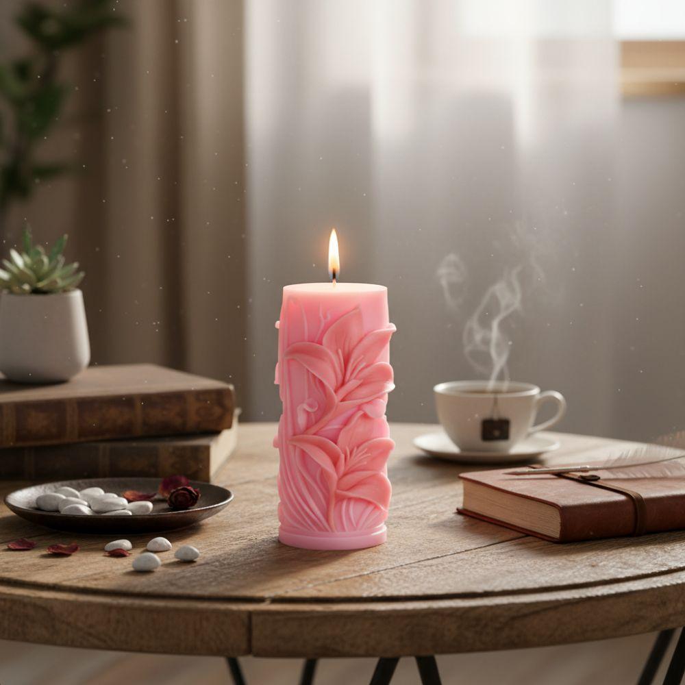 3D Carved Pattern Aromatherapy Mold Flexible Epoxy Resin Mold Candle Making Tools Soap Making
