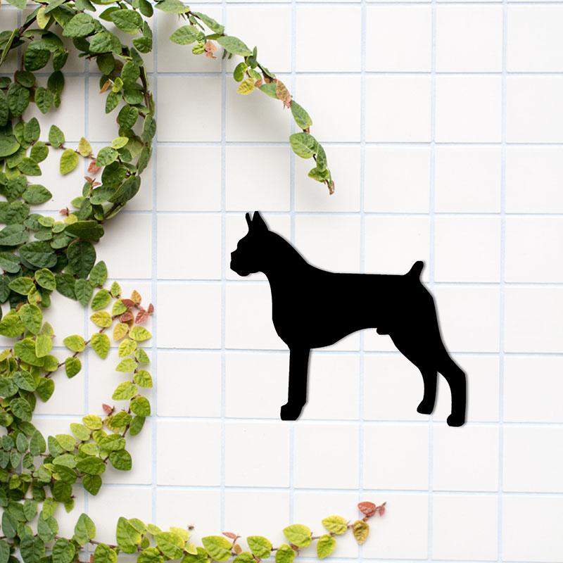 Металлический настенный знак с изображением собаки породы боксер – стильный настенный — фото 6