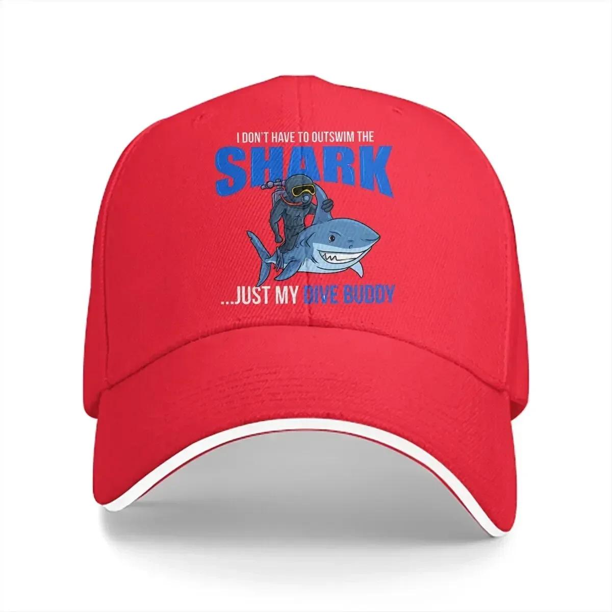 

Buddy Life Unisex Baseball Caps Peaked Cap Shark Scuba Diving Sun Shade Hats for Unisex Women One Size