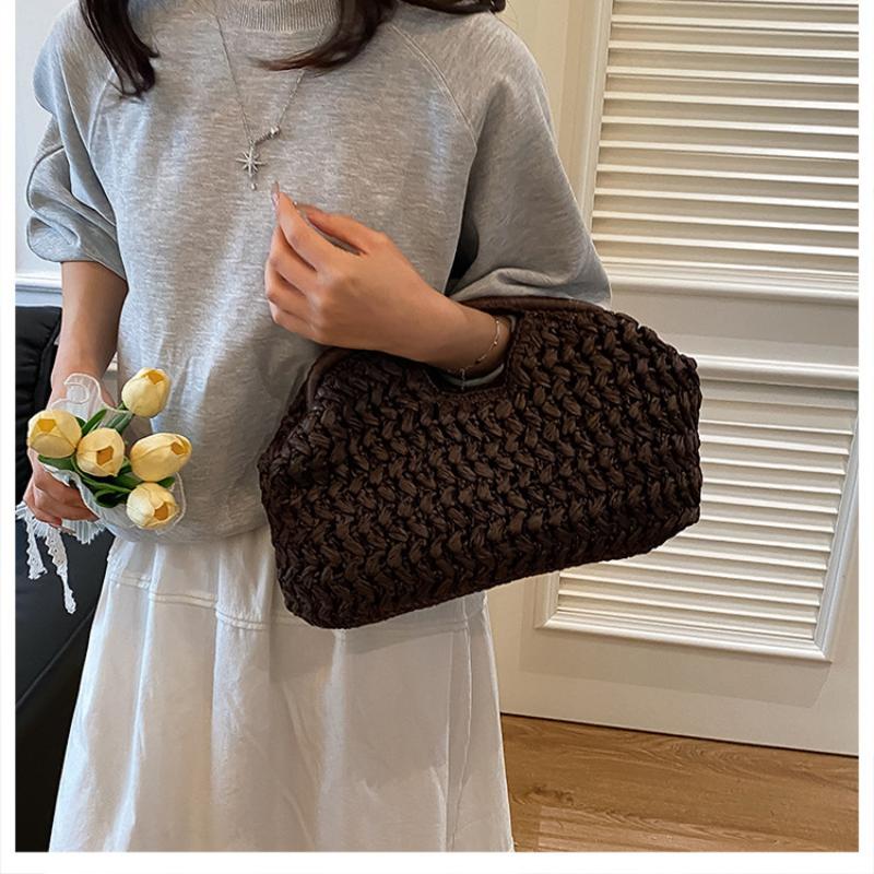 Elegant Woven Handbag Female Beach Straw Underarm Bag Versatile Exquisite Shoulder Bags Evening Bags For Women Gifts