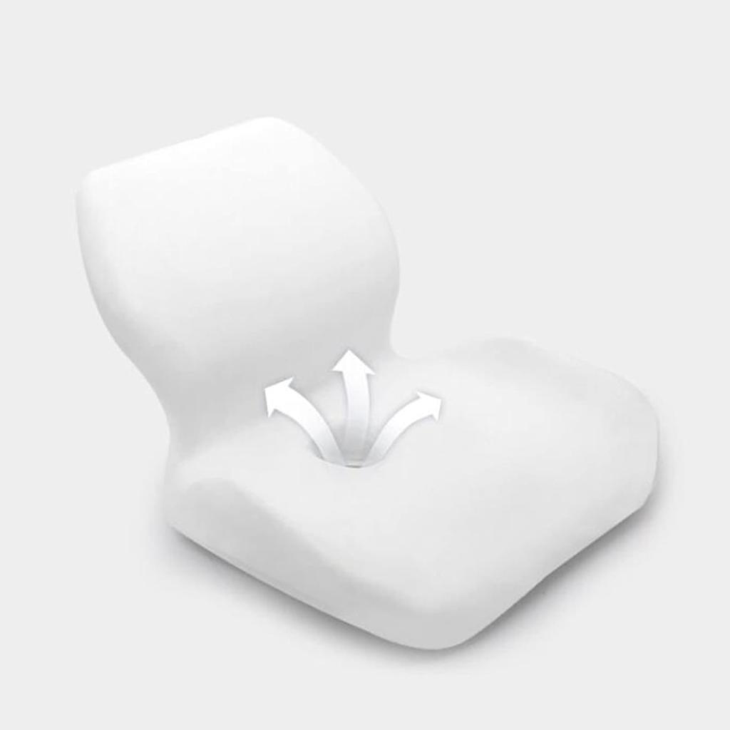 Office Chair Cushions One-Piece Memory Foam Seat Cushion Lumbar Support Cushion for Pback and Butt Ressure Relief , Sciatica Pain , Tailbone