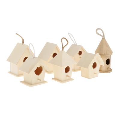 Kreativer Balkon Holzvogelhaus Zuchtkäfig Box Futterstation für Zaunkönig