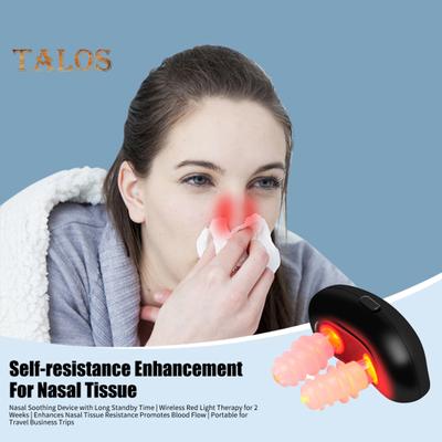 Wireless Red Light Nasal Therapy Device Ergonomic Design Compact Design Rechargeable Portable Nasal Infrared Therapy Device