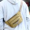 Fashion Canvas Waist Bag for Men Versatile Mobile Phone Holder Ideal for Outdoor Use