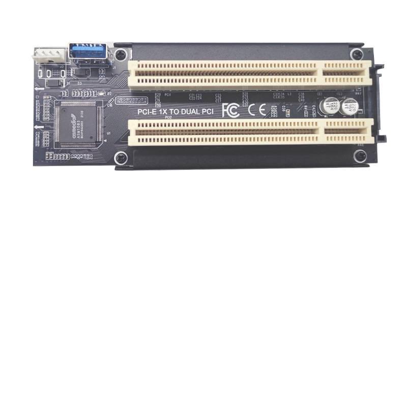 PCIe to Dual PCI Slot Adapter for Sound Cards and Parallel Port Cards