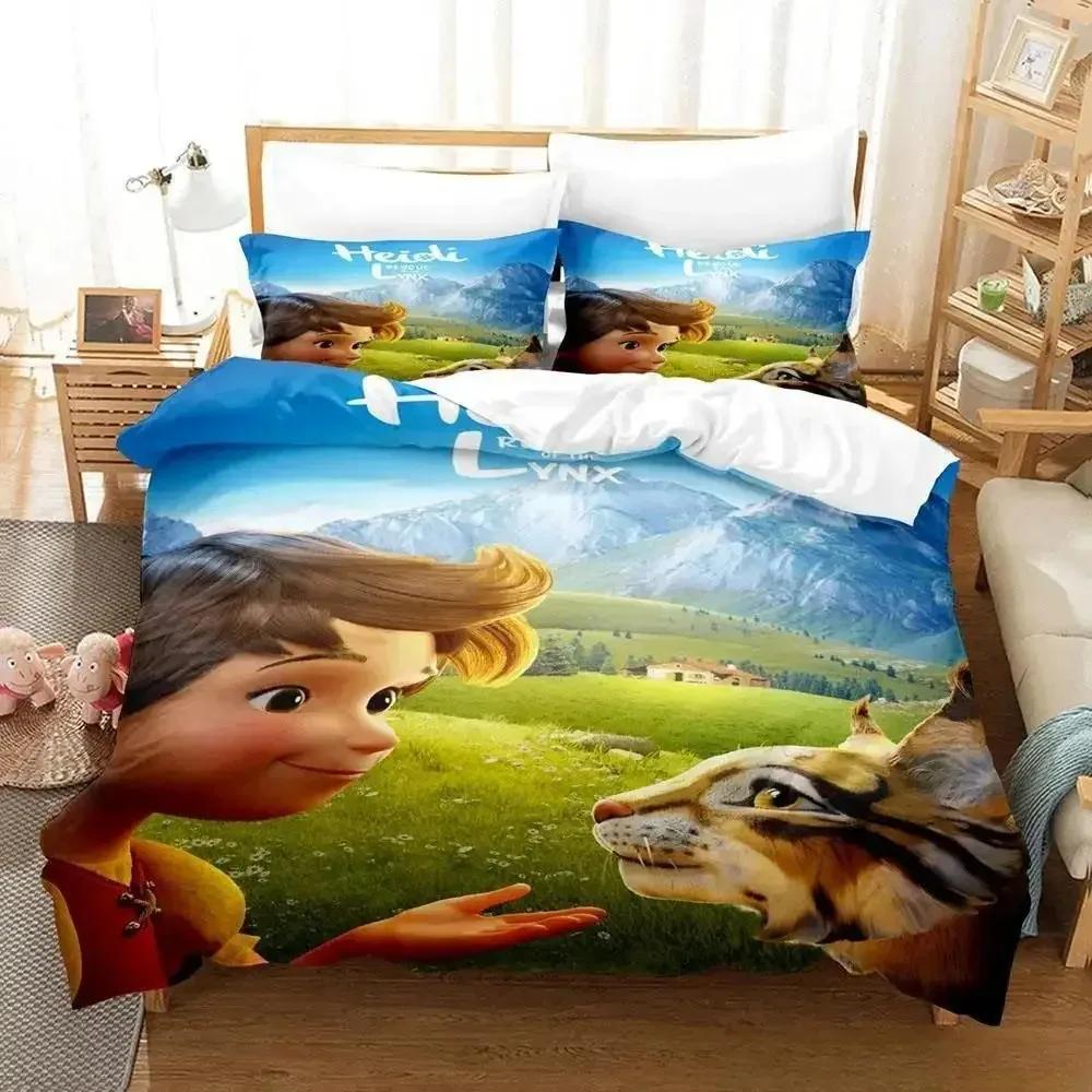 Heidi The Girl From The Alps Bedding Set Single Twin Full Queen King Size Bed Set Adult Kid Bedroom Duvet Cover Sets 3D Anime