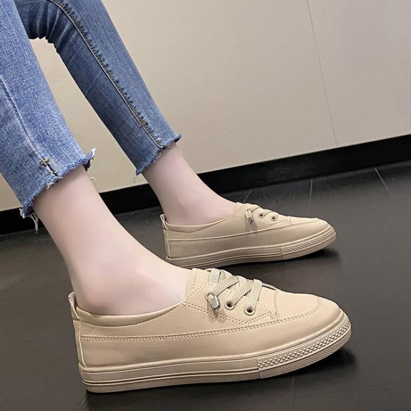 Buty damskie na wiosnę, lato, jesień i zimę, Trampki damskie, Buty studenckie, Białe buty, Niskie buty sznurowane z okrągłym noskiem, Buty codzienne