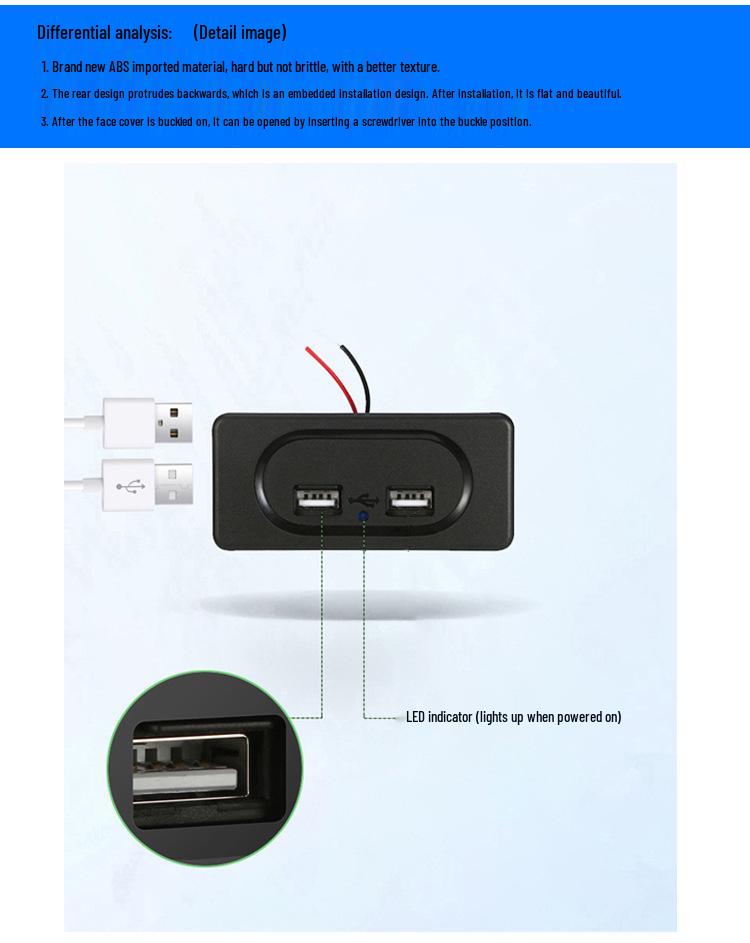 3.1A USB Car Charger Panel for RVs - Hot Sale