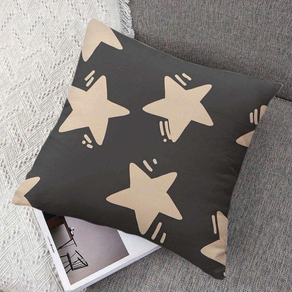Retro Star square Jacquard Pillow Cover for Sofa Office Waist Cushion Cover Home Decorative Pillowcase
