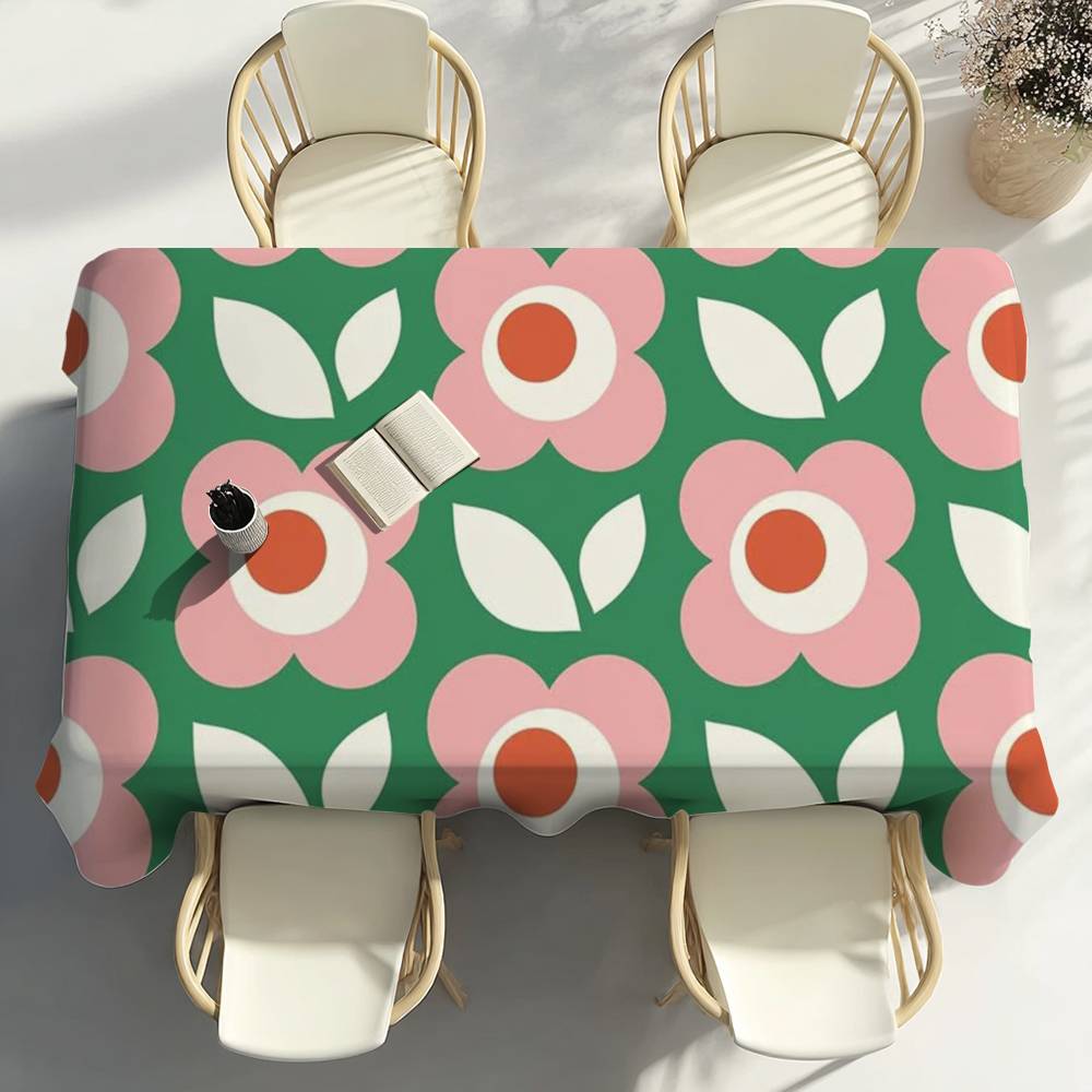 Fancy Style Studio Unisex O-Orla Kiely Flower Table Cloth Home Party Picnic Dining Room Kitchen Patios Stain-Proof Polyester Table Cloth
