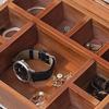 9/12 Grids Organizer Box Jewelry Hairpin Earring Necklace Tea Bag Storage Box With Transparent Lid Vintage Wooden Storage Box