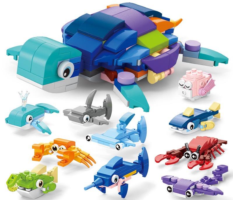 10 IN 1 Building Blocks Children's Cognitive Ability, Assembling Jurassic Dinosaur Model Toys Compatible Boys and Girls Gifts