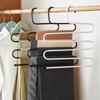 Multi-layer S-shaped Pants Hanging Multi-functional Creative Household Wrought Iron Plastic Spray Magic Pants Storage Hanger Pants Rack