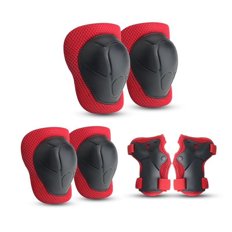 Kids Skateboarding Safety Gear Set With Helmet Knee Elbow Wrist Guards Roller Skating Scooter Cycling Outdoor Sports