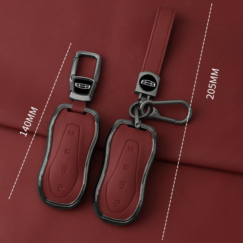 Car Key Fob For Geely Tugella  Azkarra Pro Atlas Pro Gili Tugella Car Key Case Zinc Alloy Leather Case