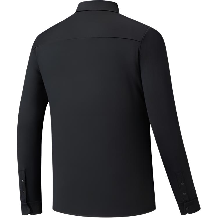 Anta Champion All-Weather Series Thick Comfortable Versatile Solid Color Long Sleeve Polo Shirt Men Tops 152540409-3