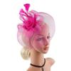 Church Kentuck-y Derby Pearl Mesh Flower Feather Fascinator Hat  for Women