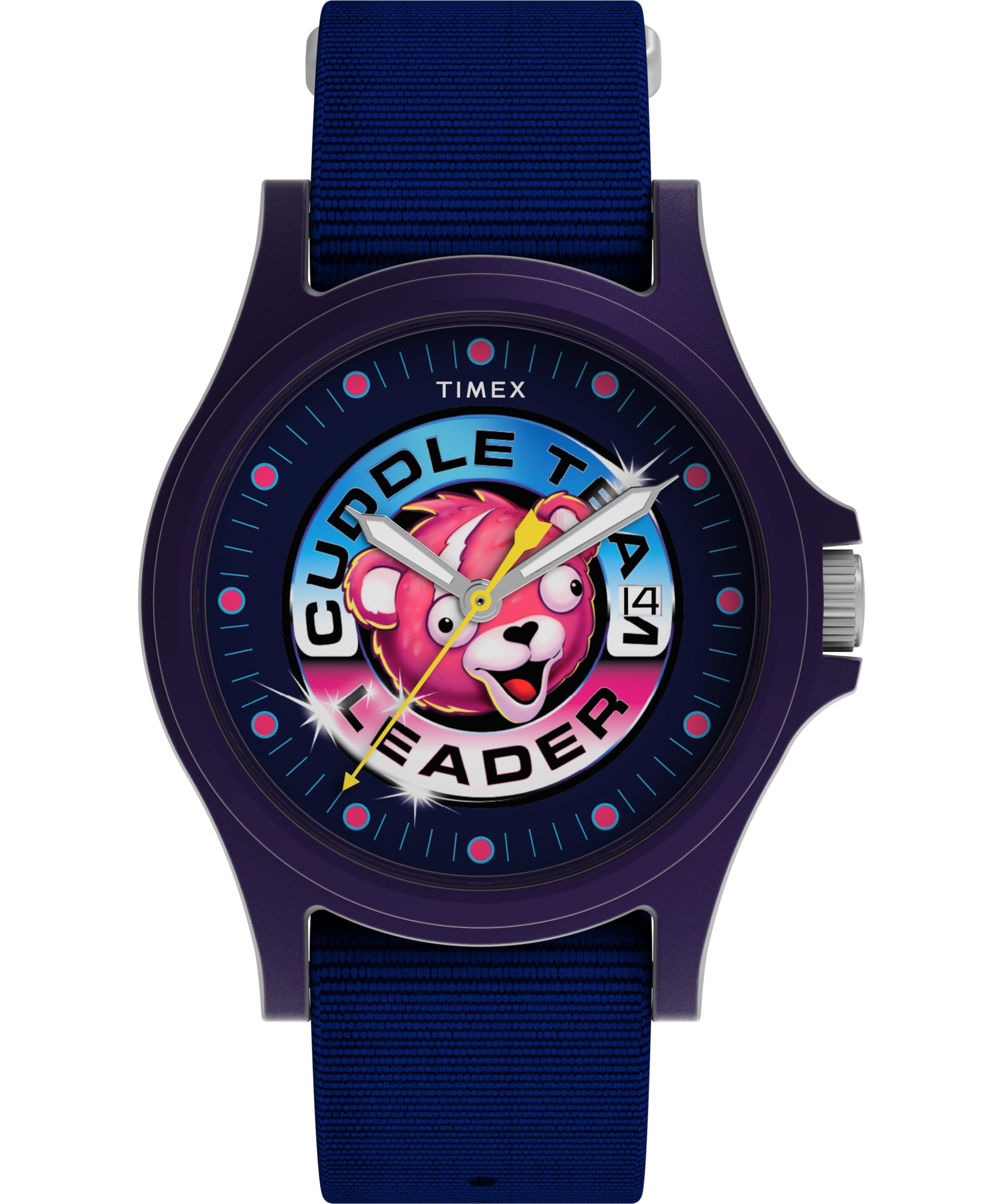 TIMEX Timex x Fortnite 5 ATM Water Blue Unisex (Timex) Watch, Quartz, Resistant, Plastic, Dial, TW2Y46200, [Used] синий