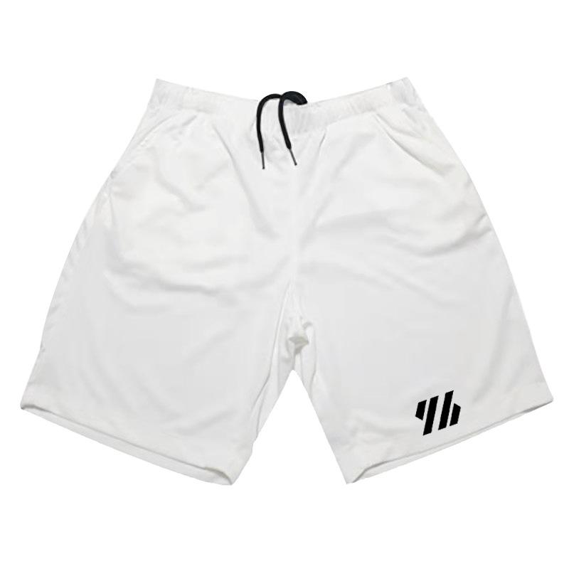 

Летние шорты для фитнеса, мужские спортивные брюки для бега, свободные эластичные быстросохнущие спортивные штаны, сетчатые баскетбольные тренировочные шорты L белый