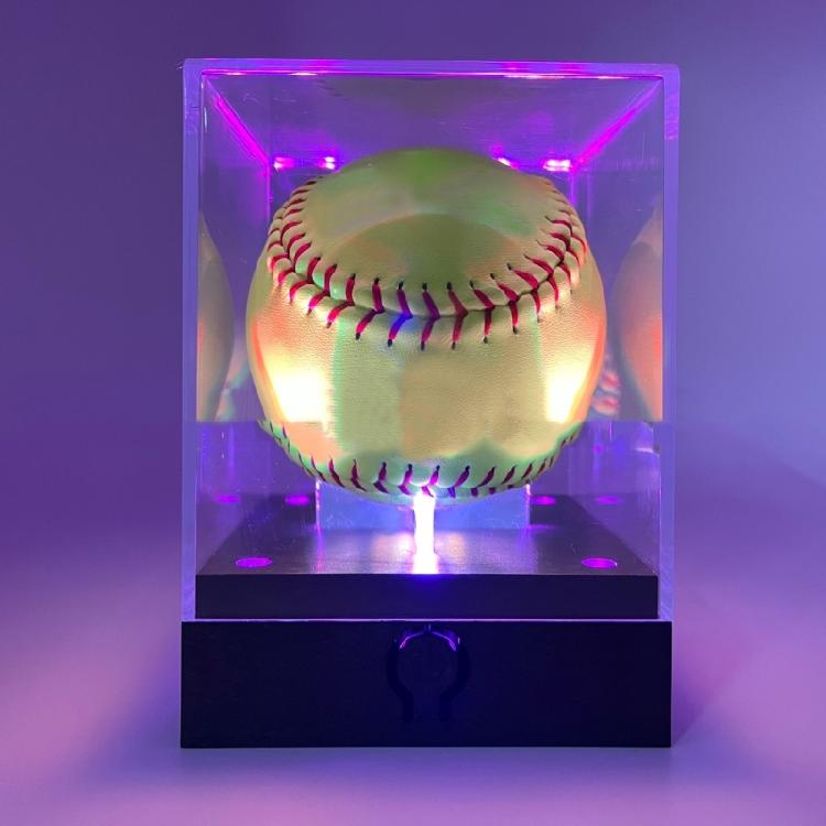 Sports Memorabilia Showcases Box Illuminated Sports Display Box With Multicolor LED Light for Home Decoration