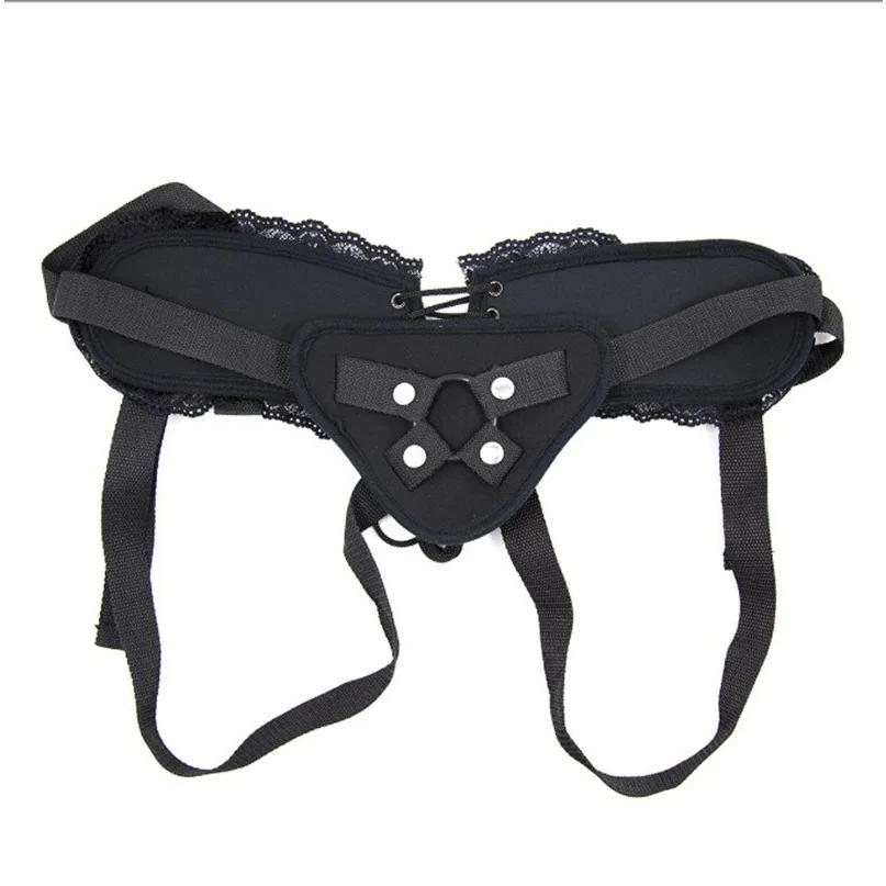 Lace Braided Wearable Strapon Penis for Lesbian G Spot Stimulator Lace Slacks Panties Strap on Dildos Pants Sex Toys for Women