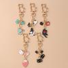 Süße Emaille Katze Schlüsselanhänger Cartoon Tier Schlüsselring Anhänger Schlüsselhalter Damen Mädchen Handtaschen Zubehör Schmuck Geschenke