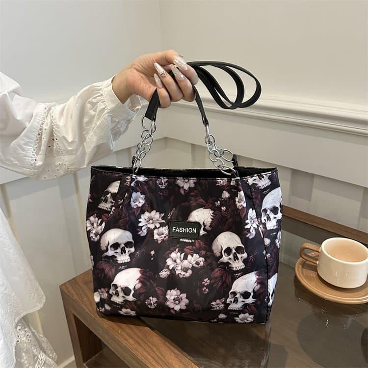 Gothic Skull Pattern Women's Tote Bag