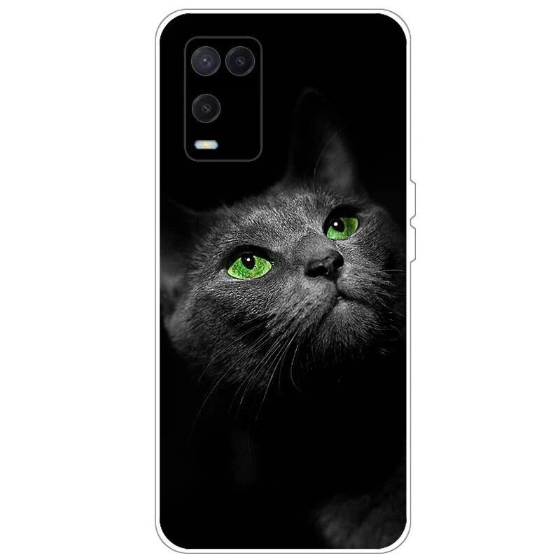 OPPO A54 Case telefonhoz Hátlap OPPO A54 5G 4G Case CPH2239 CPH2195 OPPOA54 A 54 Bumper Silicon Soft Funda fekete tpu tokhoz