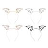 Shinning Bat Wing Headband Rhinestone Hair Hoop Halloween Party Headpiece Cosplay Animes Character for Woman Teens