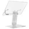 Acrylic Desktop Holder 180° Rotation Liftable Adjustable Swivel Tablet Stand Transparent for iPad Cookbook Textbook Magazine