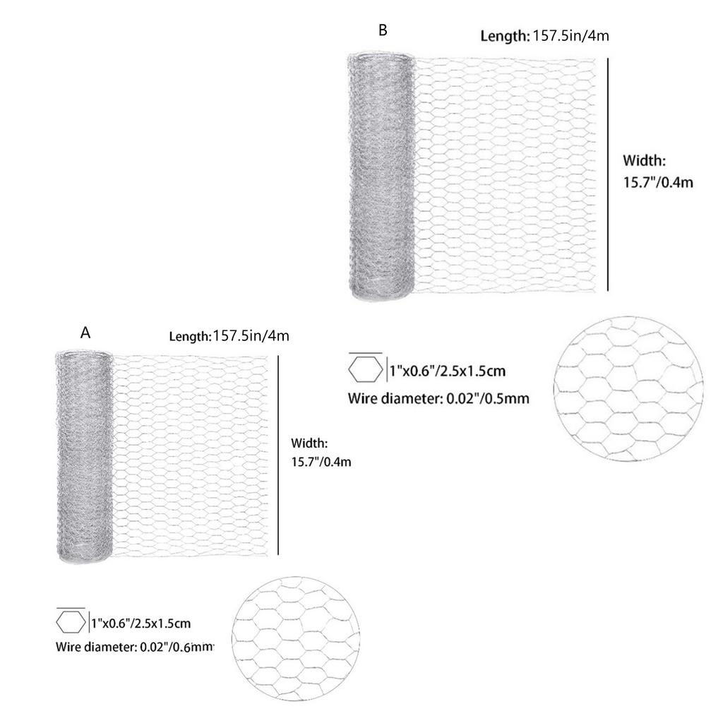 Maschendrahtnetz, DIY-Handwerk für den Garten, Mehrzweck-Netz, Blumenarrangement, Drahtzaunzubehör, 0,4 m x 2 m, 0,4 m x 4 m