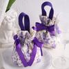 Engagement Flower Hand-painted Wedding Candy Pouch Gift Packaging Boxes Candy Bag Drawstring Bag