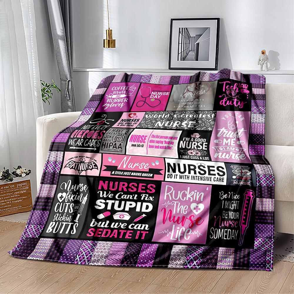 Nurse Appreciation Collage Blankets are suitable for living rooms,making them an ideal choice for outdoor travel and gifts.