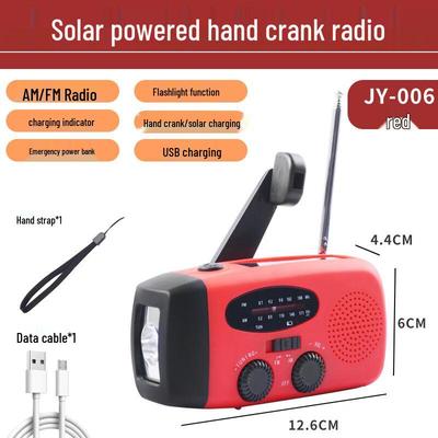 Jujingyang Handkurbel Solar Notfallradio Taschenlampe