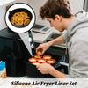 Silicone Air Fryer Liners 4 Pieces Liners Non Stick Air Fryer Basket Accessories Non Stick Air Fryer Basket Accessories