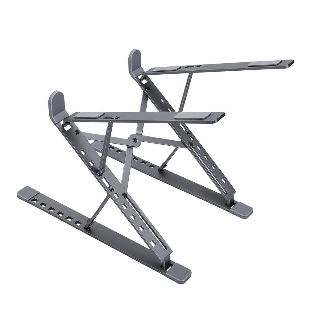 Laptop Stand Anti Slip Silicone Aluminum Alloy Foldable Ventilated Laptop Holder for Desktop