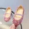 Children's New Single Shoe Girls' Fashion Show Sequined Crystal Shoes Baby Baotou Fashionable Soft Soled Princess Shoes