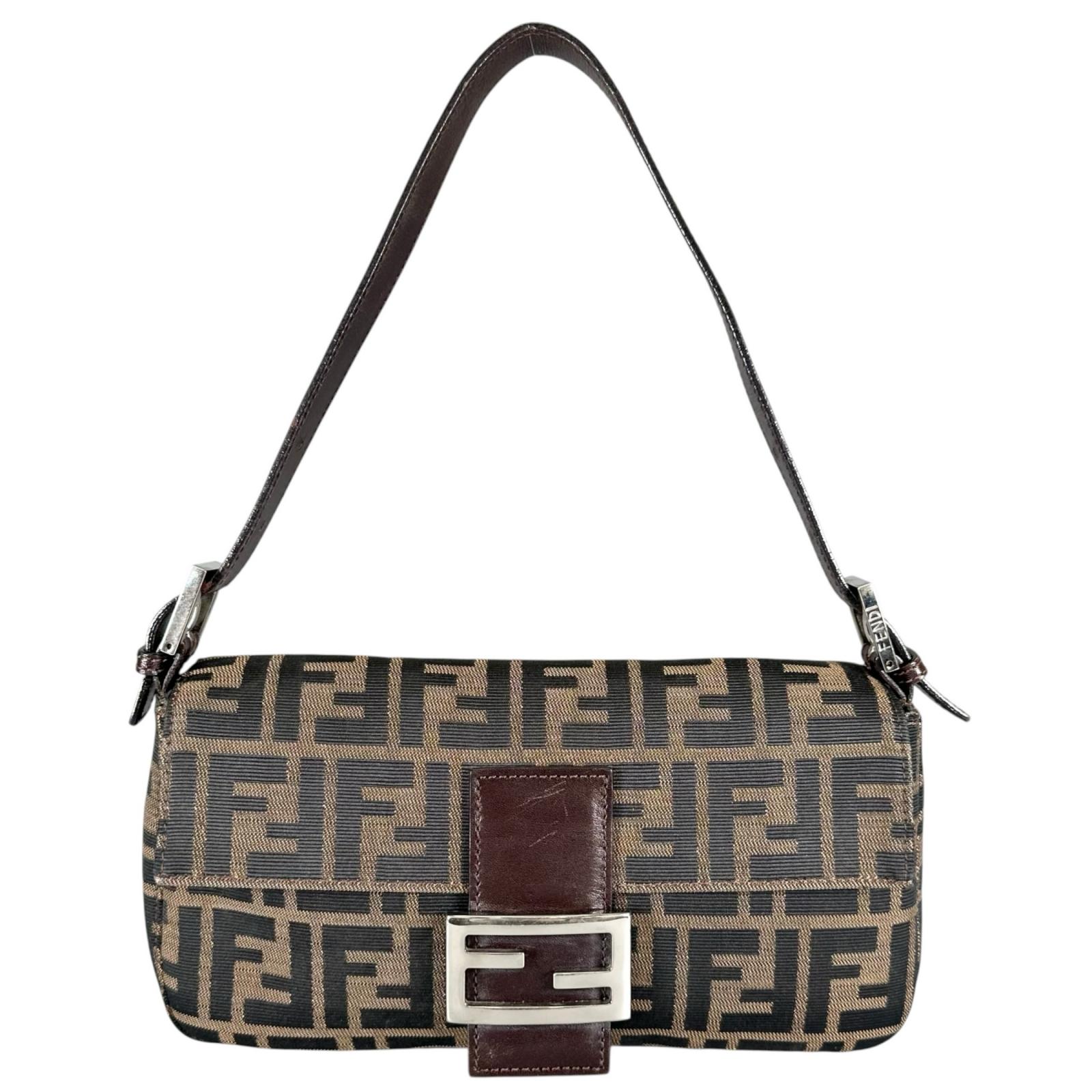 

FENDI Zucca mamma відро Сумка-тоут Коричневий Жіночий один ремінь б/в
