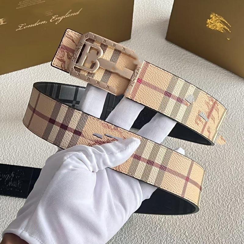 Smooth Buckle Leather Belt - Fashionable Business & Jeans Waist Accessory
