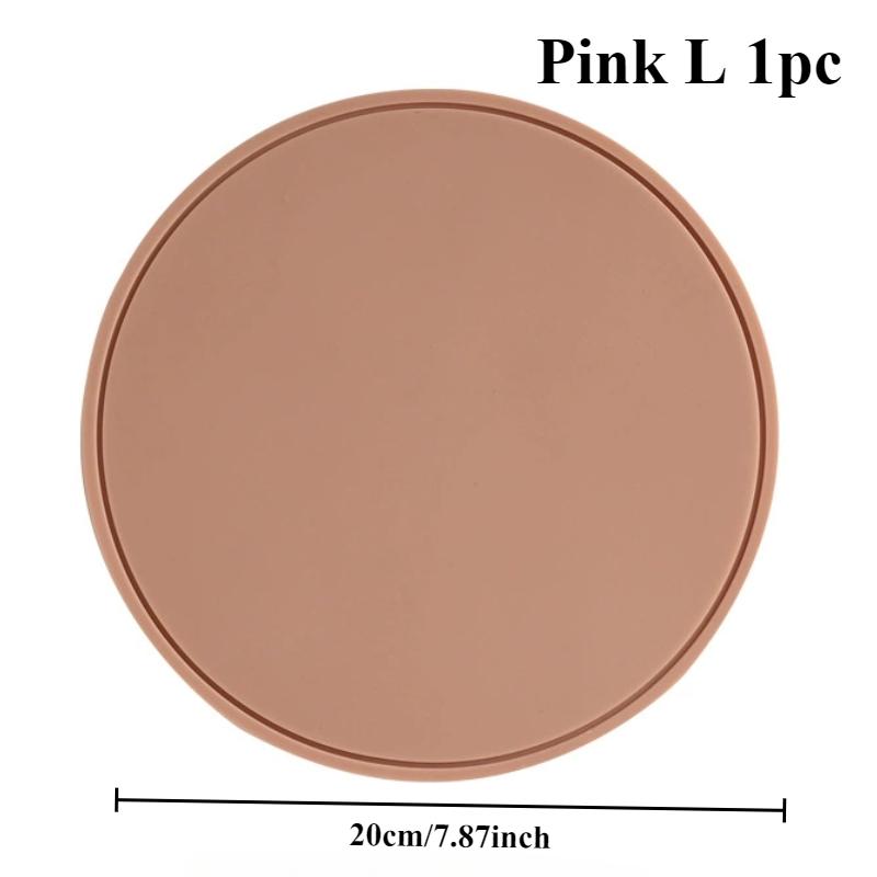 1/3PCS silicone pot mat heat insulation pad silicone high temperature resistant dining table anti-scalding pad round and simple