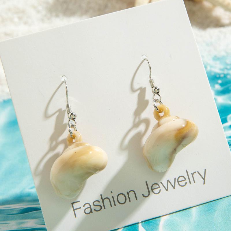 Bohemian Beach Wind Starfish Shell Acrylic Earrings, Summer Ocean Series Earrings Earrings Women