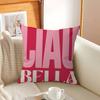 Simplicity Vintage Pink Cartoon Print Canvas Personalized Pillow Cover Kids Bedroom Wild Party Decor Pillowcase Kid Shower Gift