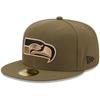 Casquette Fitted 59Fifty - New Era - NFL Throwback - Seattle Seahawks - Vert - 100% Polyester